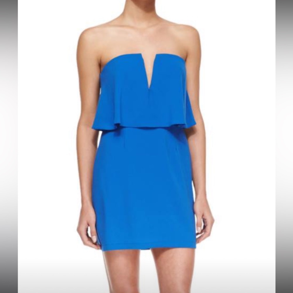 BCBG Deep V Cocktail Dress